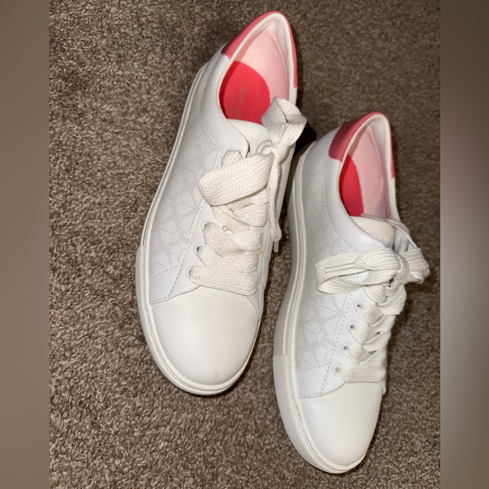 Kate Spade Women’s White and Pink Sneakers size 8.5M